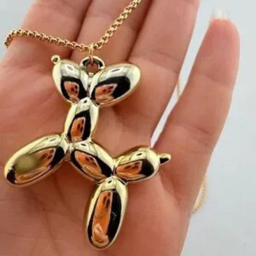 New!!! Luxury Anthropologie Gold Balloon Animal Necklace